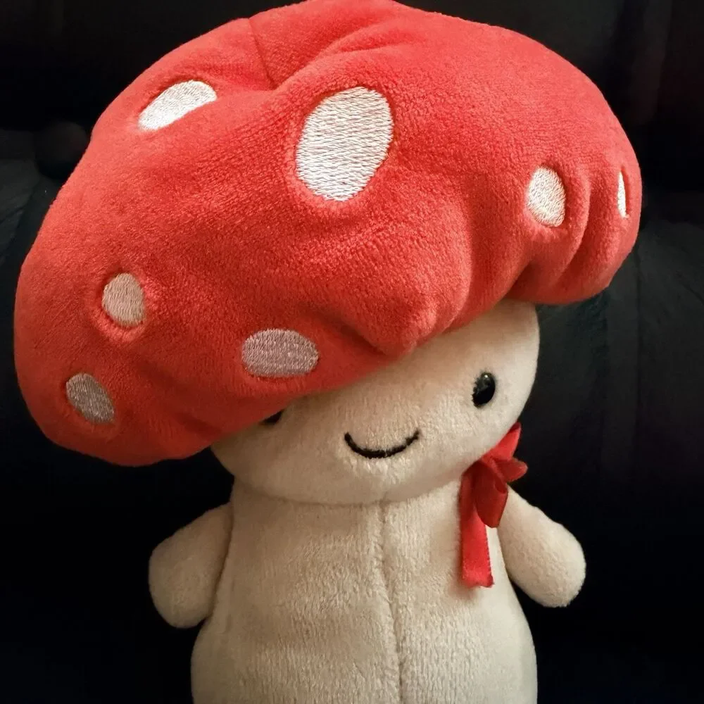 Jellycat Amuseable Mushroom Plush Red Toadstool Stuffed Toy 7” Soft Doll Retired